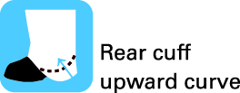 Rear cuff upward curve